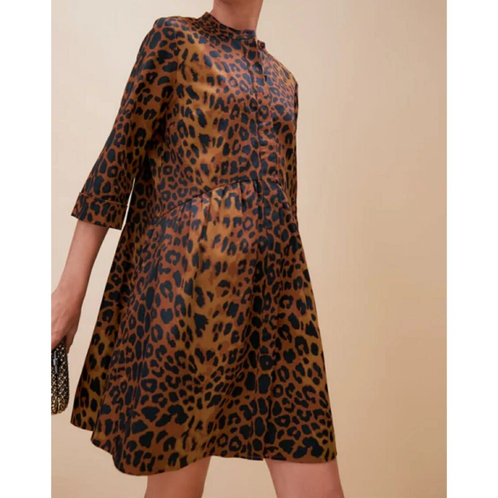 Tuckernuck Brown and Black Leopard-Print Mini Dress